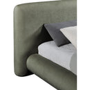  Meridian Blair Green Chenille Fabric Upholstered Twin Bed IMAGE 7