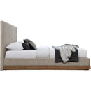 Meridian Emmet Beige Chenille Fabric King Bed (3 Boxes) IMAGE 4