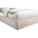 Meridian Adam Beige Linen Textured Fabric Full Bed IMAGE 6