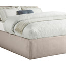 Meridian Adam Beige Linen Textured Fabric Full Bed IMAGE 6