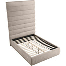 Meridian Adam Beige Linen Textured Fabric Full Bed IMAGE 7