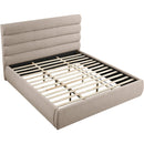 Meridian Adam Beige Linen Textured Fabric King Bed IMAGE 7