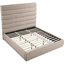 Meridian Adam Beige Linen Textured Fabric King Bed IMAGE 7