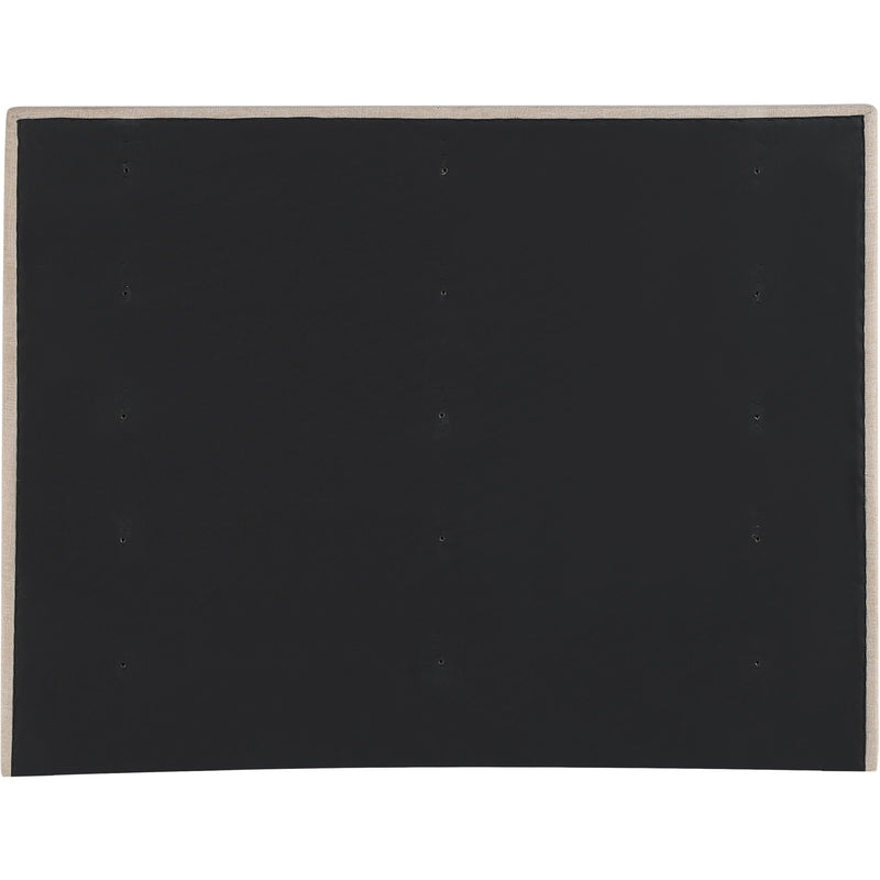 Meridian Adam Beige Linen Textured Fabric Queen Bed IMAGE 5