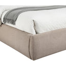 Meridian Adam Beige Linen Textured Fabric Queen Bed IMAGE 6