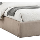 Meridian Adam Beige Linen Textured Fabric Queen Bed IMAGE 6