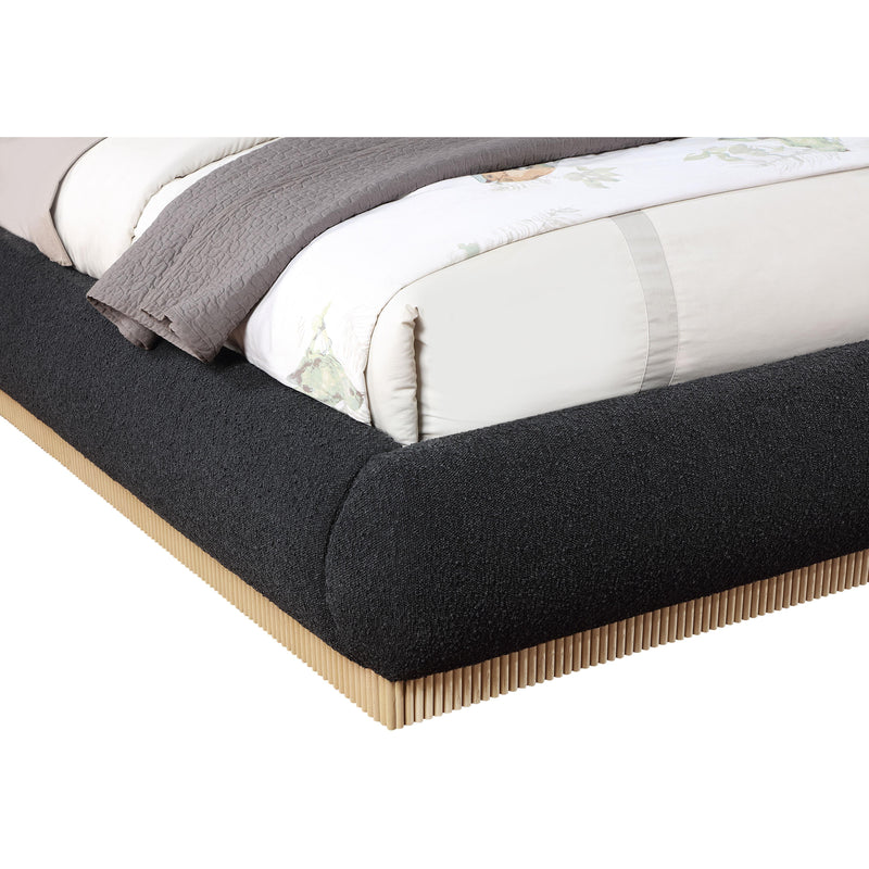 Meridian Rigby Black Boucle Fabric King Bed IMAGE 6