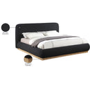 Meridian Rigby Black Boucle Fabric Queen Bed IMAGE 10