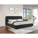 Meridian Rigby Black Boucle Fabric Queen Bed IMAGE 2