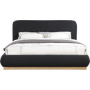 Meridian Rigby Black Boucle Fabric Queen Bed IMAGE 3