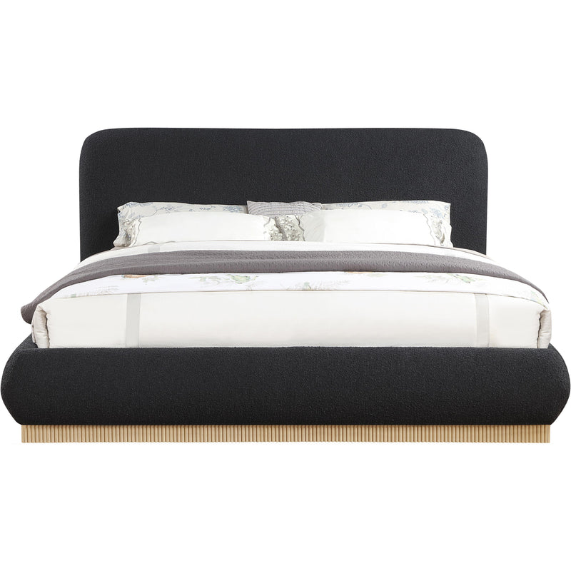 Meridian Rigby Black Boucle Fabric Queen Bed IMAGE 3