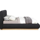 Meridian Rigby Black Boucle Fabric Queen Bed IMAGE 4