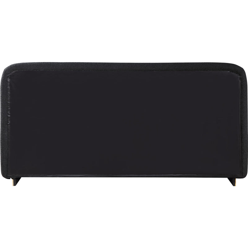Meridian Rigby Black Boucle Fabric Queen Bed IMAGE 5