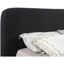 Meridian Rigby Black Boucle Fabric Queen Bed IMAGE 7