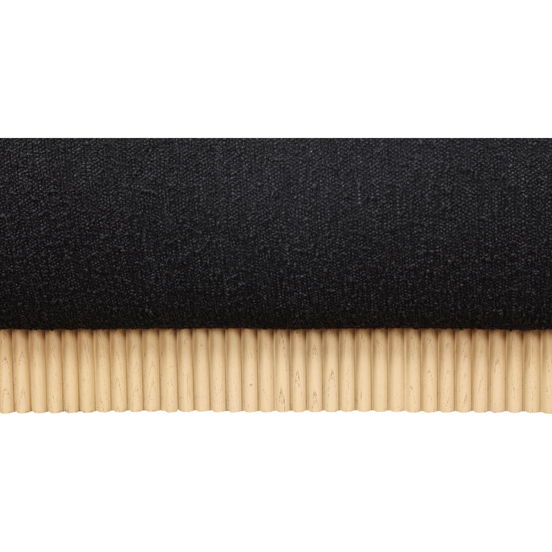 Meridian Rigby Black Boucle Fabric Queen Bed IMAGE 8