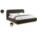 Meridian Rigby Brown Boucle Fabric King Bed IMAGE 10