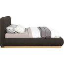Meridian Rigby Brown Boucle Fabric King Bed IMAGE 4
