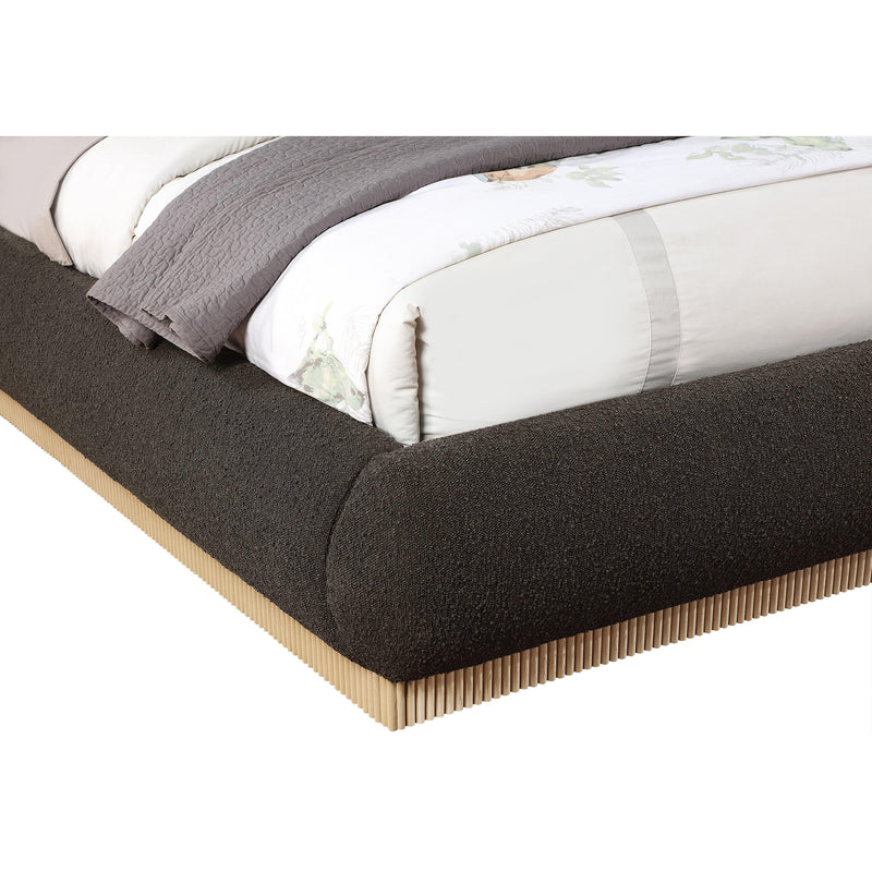 Meridian Rigby Brown Boucle Fabric Queen Bed IMAGE 6
