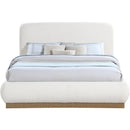 Meridian Rigby Cream Boucle Fabric King Bed IMAGE 3