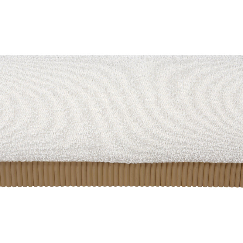 Meridian Rigby Cream Boucle Fabric Queen Bed IMAGE 8