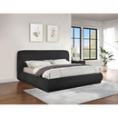Meridian Rigby Black Boucle Fabric King Bed IMAGE 2