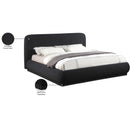 Meridian Rigby Black Boucle Fabric Queen Bed IMAGE 10
