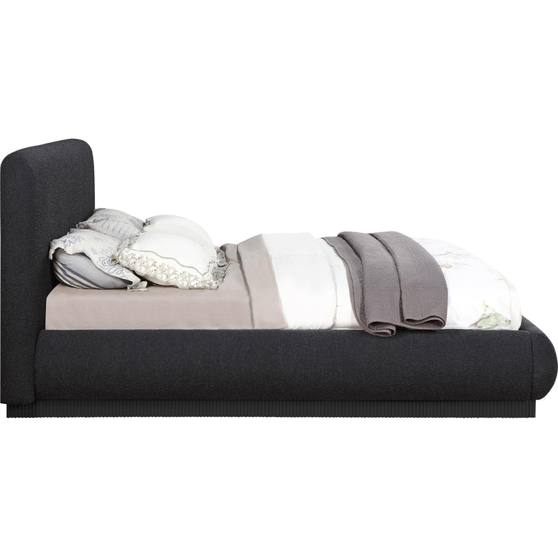 Meridian Rigby Black Boucle Fabric Queen Bed IMAGE 4