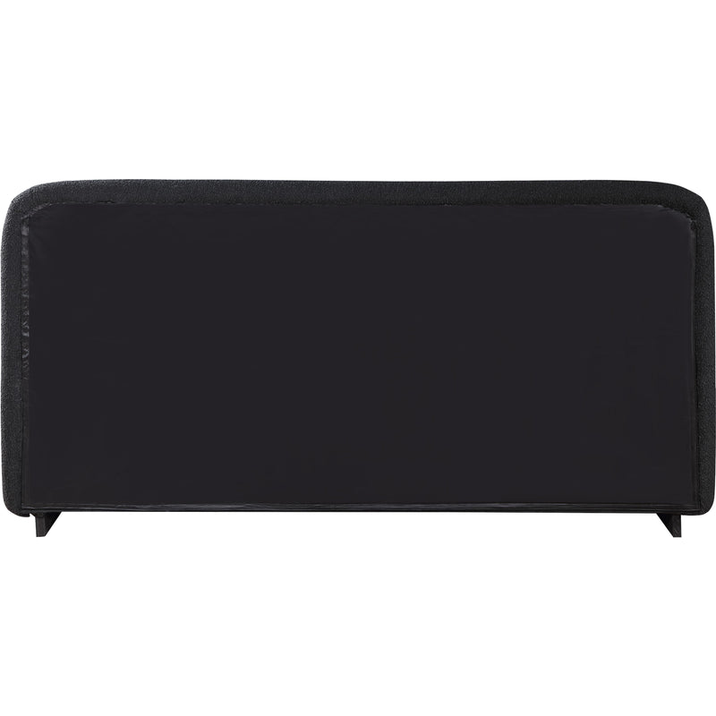 Meridian Rigby Black Boucle Fabric Queen Bed IMAGE 5
