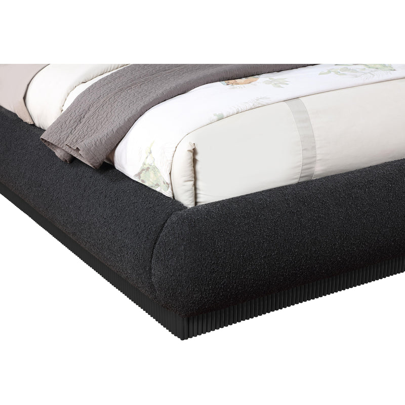 Meridian Rigby Black Boucle Fabric Queen Bed IMAGE 6