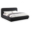 Meridian Rigby Black Boucle Fabric Queen Bed IMAGE 9