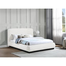 Meridian Rigby Cream Boucle Fabric King Bed IMAGE 2