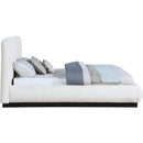 Meridian Rigby Cream Boucle Fabric Queen Bed IMAGE 4