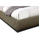 Meridian Rigby Olive Boucle Fabric King Bed IMAGE 6
