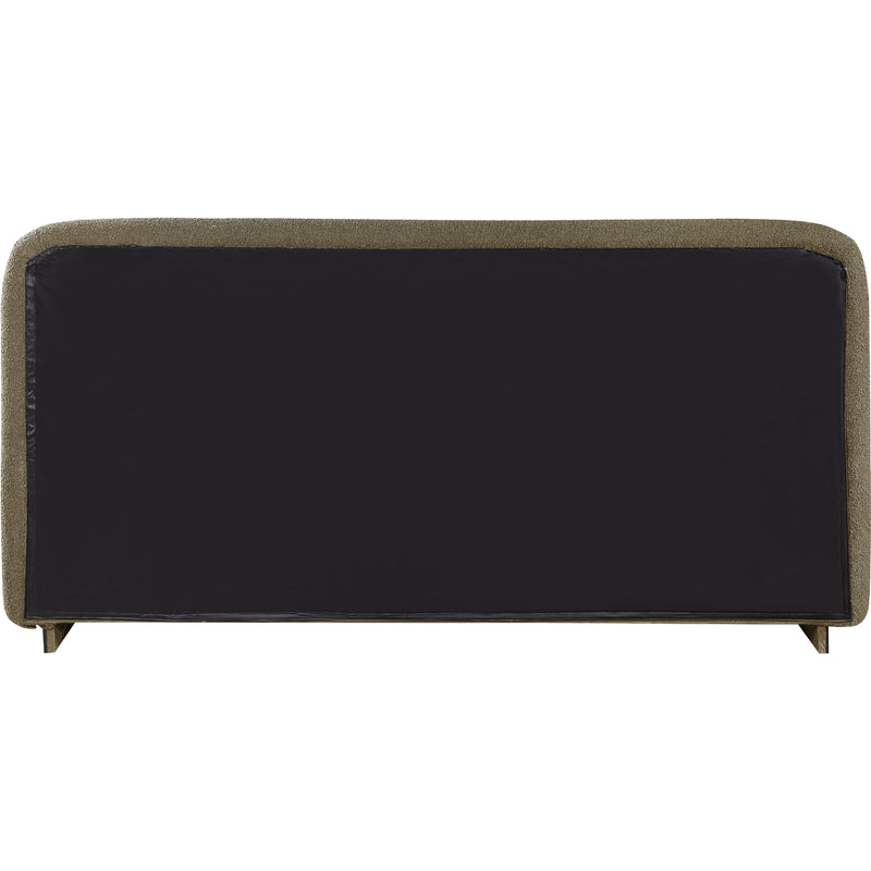 Meridian Rigby Olive Boucle Fabric Queen Bed IMAGE 5