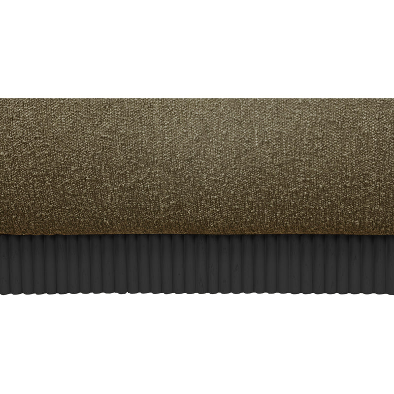 Meridian Rigby Olive Boucle Fabric Queen Bed IMAGE 8