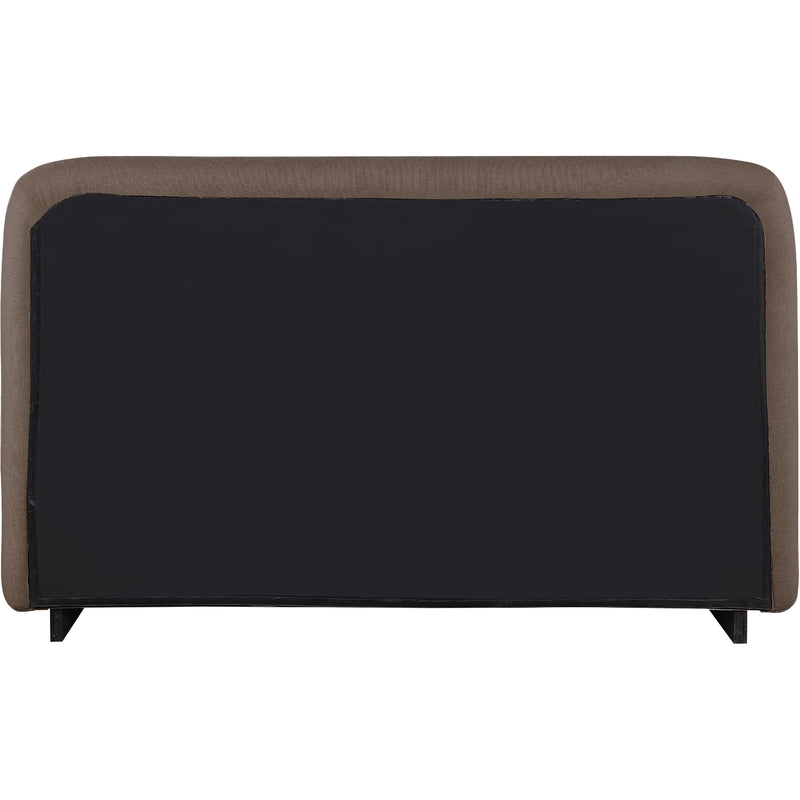 Meridian Rigby Brown Linen Textured Fabric King Bed IMAGE 5