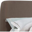 Meridian Rigby Brown Linen Textured Fabric King Bed IMAGE 8
