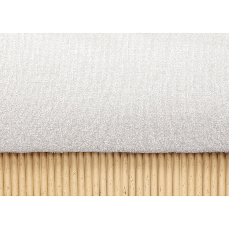 Meridian Rigby Cream Linen Textured Fabric Queen Bed IMAGE 6