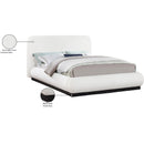 Meridian Rigby Cream Linen Textured Fabric King Bed IMAGE 10