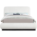 Meridian Rigby Cream Linen Textured Fabric King Bed IMAGE 3