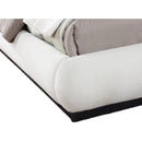 Meridian Rigby Cream Linen Textured Fabric King Bed IMAGE 7