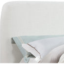 Meridian Rigby Cream Linen Textured Fabric King Bed IMAGE 8