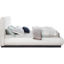 Meridian Rigby Cream Linen Textured Fabric Queen Bed IMAGE 4