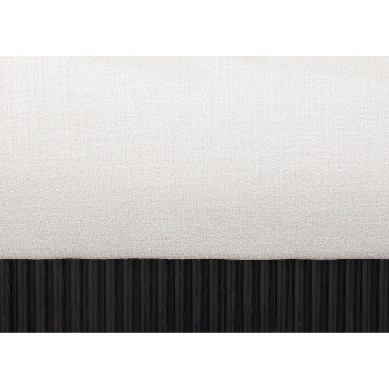 Meridian Rigby Cream Linen Textured Fabric Queen Bed IMAGE 6