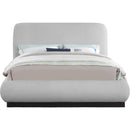 Meridian Rigby Grey Linen Textured Fabric Queen Bed IMAGE 3