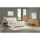 Meridian Camila Beige Chenille Fabric Full Bed (3 Boxes) IMAGE 11