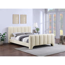 Meridian Camila Beige Chenille Fabric Full Bed (3 Boxes) IMAGE 2