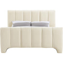 Meridian Camila Beige Chenille Fabric Full Bed (3 Boxes) IMAGE 3