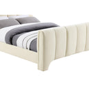 Meridian Camila Beige Chenille Fabric Full Bed (3 Boxes) IMAGE 6
