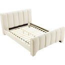 Meridian Camila Beige Chenille Fabric Full Bed (3 Boxes) IMAGE 7